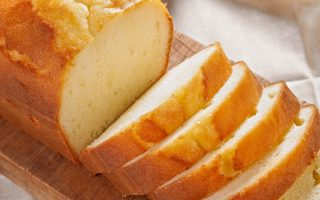 Pound Cake with Vanilla Ice Cream and Cider Sauce