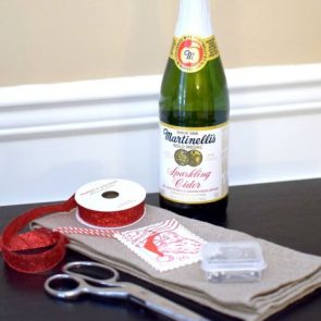 No Sew Sparkling Cider Gift Wraps