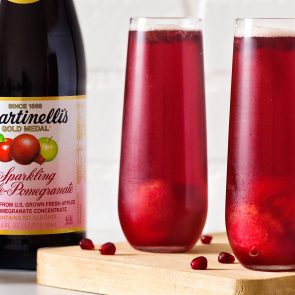 Sparklingly Delicious Apple-Pomegranate Sorbet Floats