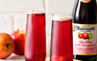 Sparklingly Delicious Apple-Pomegranate Sorbet Floats