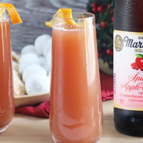 Sparkling Apple Cranberry Mimosa Mocktail