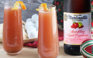 Sparkling Apple Cranberry Mimosa Mocktail