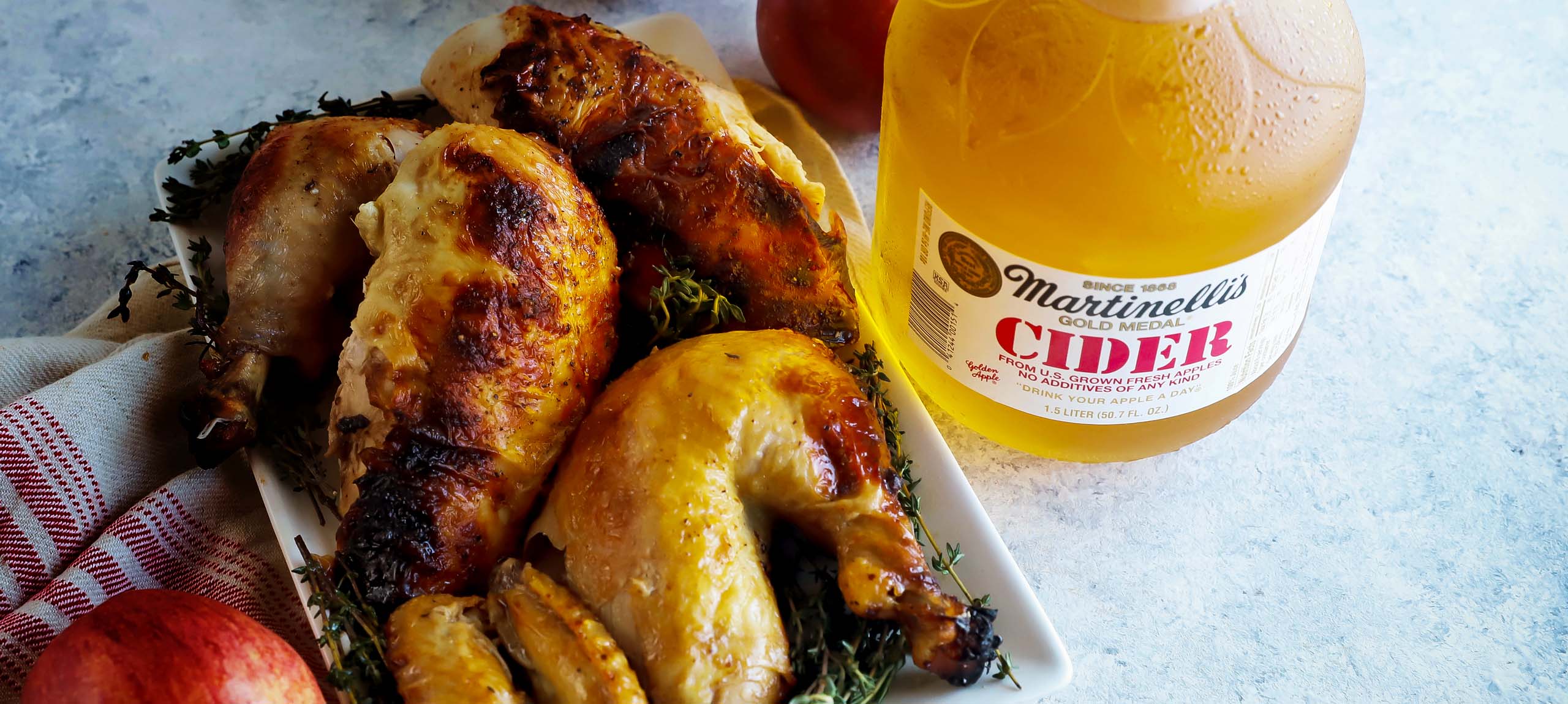 Apple Cider Brined Roasted Chicken Martinelli's