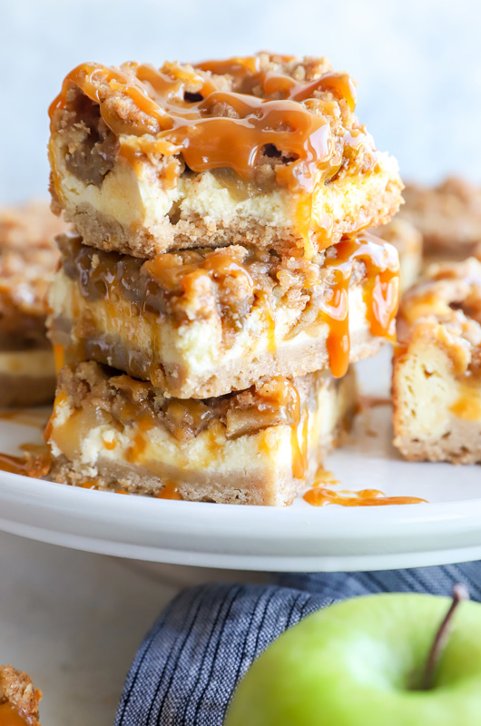 Caramel Apple Cheesecake Bars