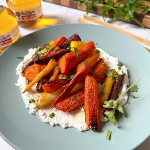 Apple Juice Roasted Carrots